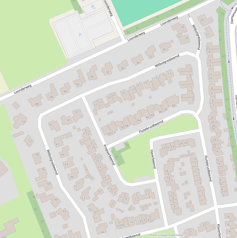 Kaart van  Witbolgrasbeemd.