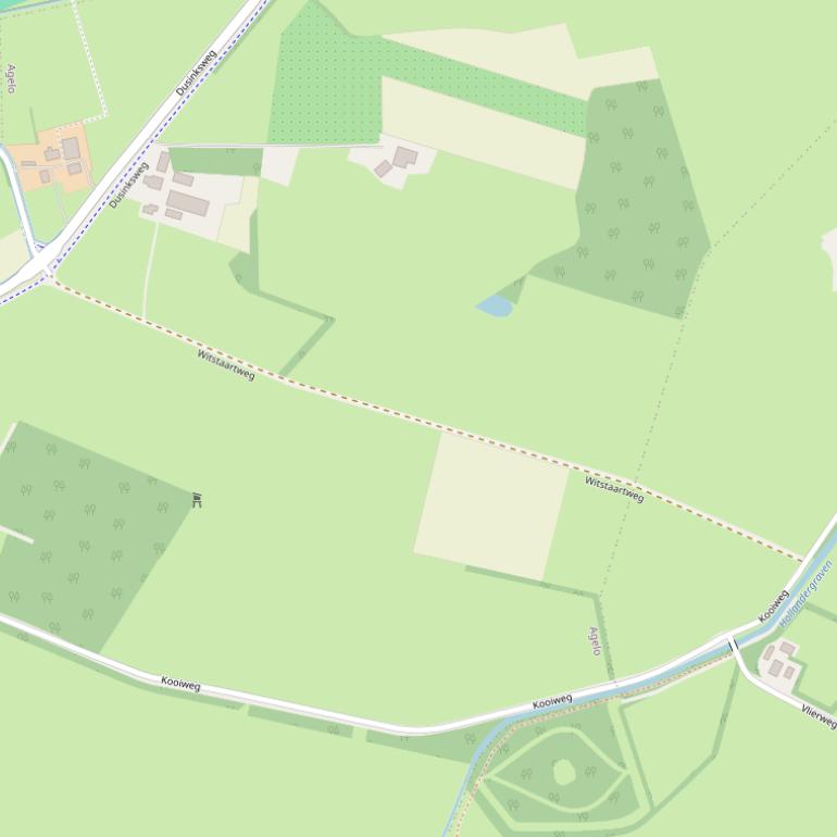 Kaart van de Witstaartweg.