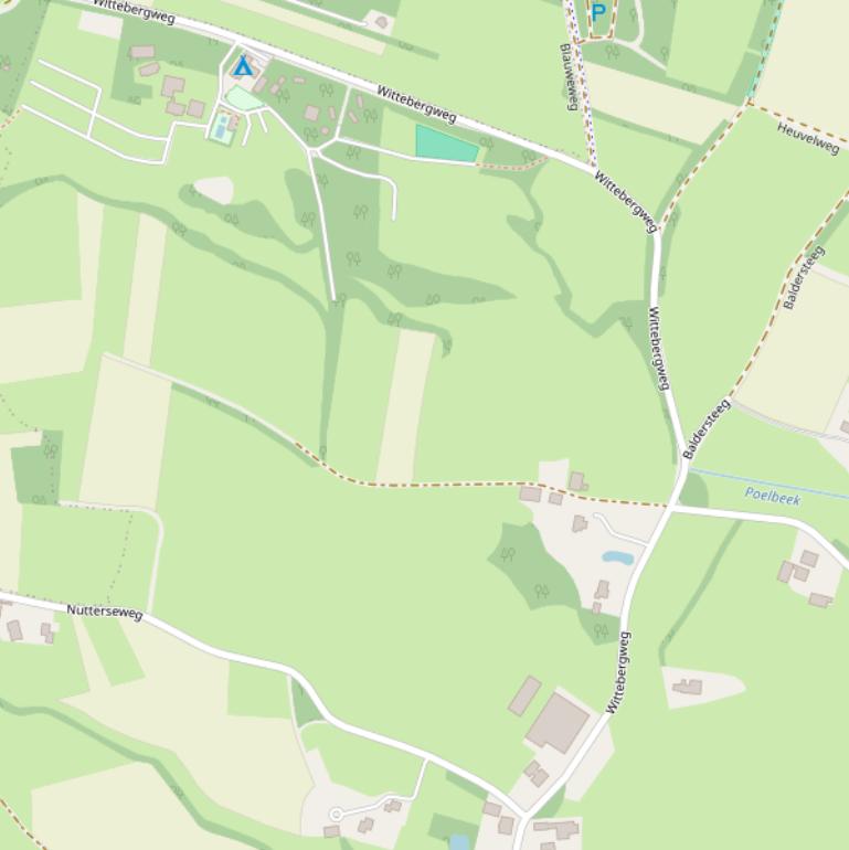 Kaart van de Wittebergweg.