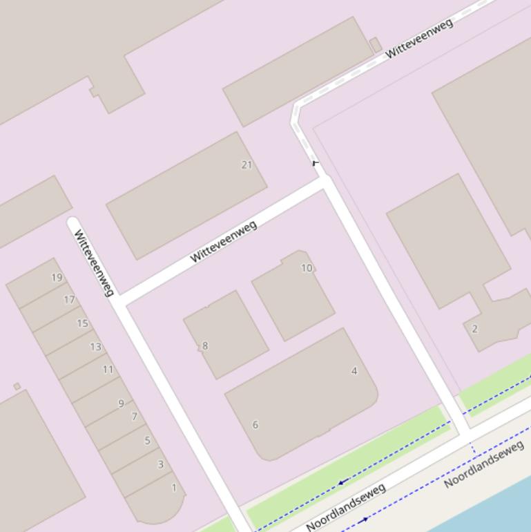 Kaart van de Witteveenweg.
