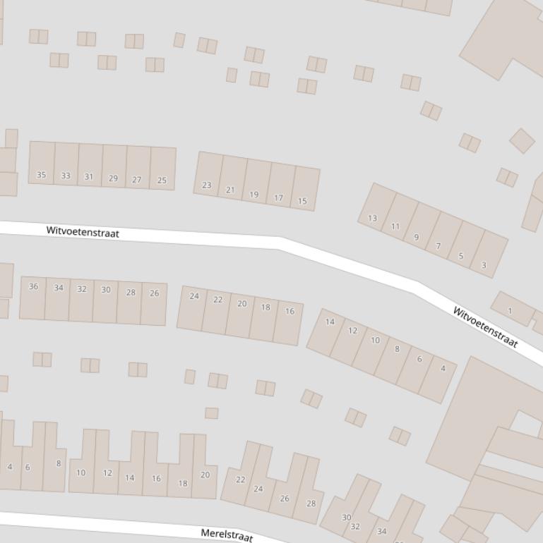 Kaart van de Witvoetenstraat.
