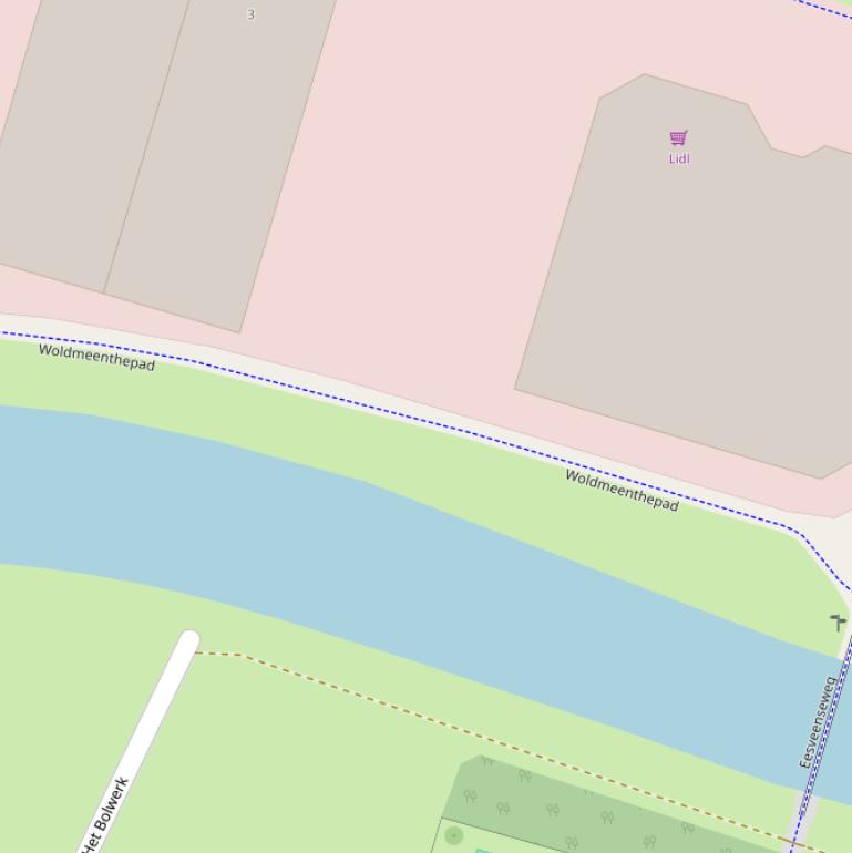 Kaart van het Woldmeenthepad.