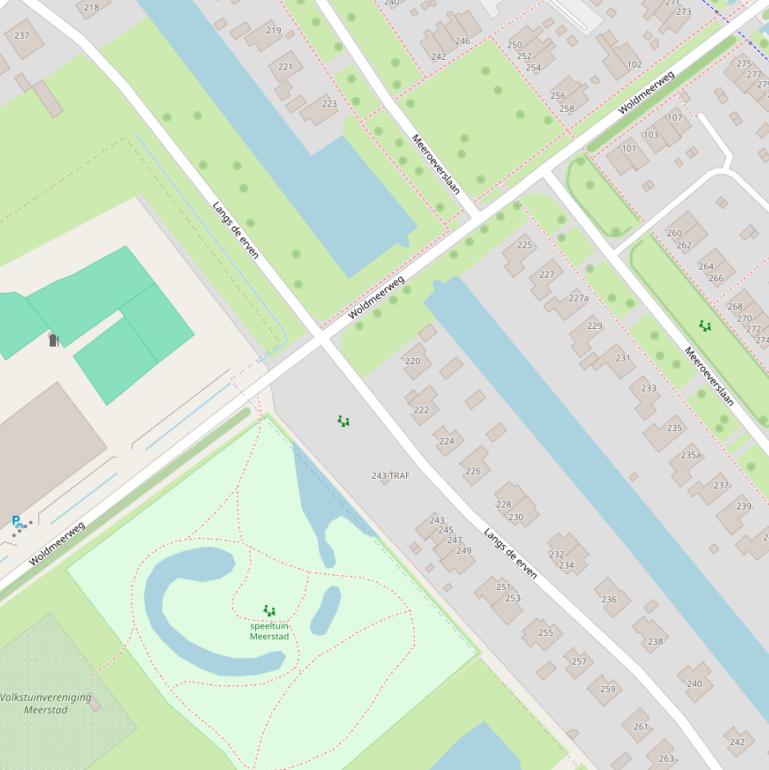 Kaart van de Woldmeerweg.