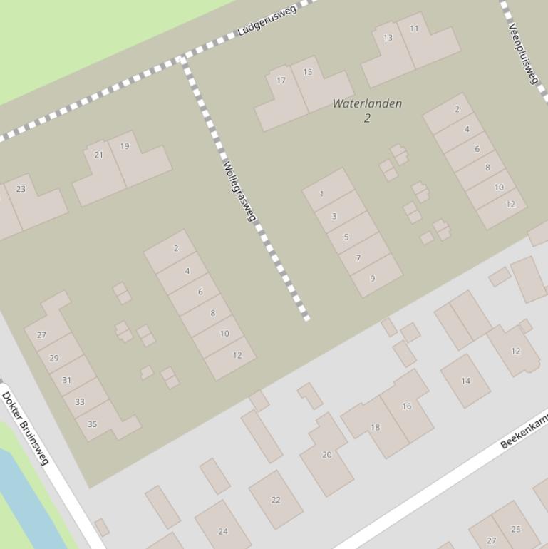 Kaart van de Wollegrasweg.