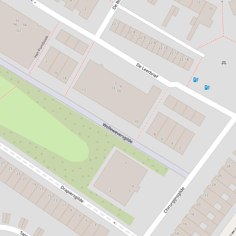 Kaart van  Wolleweversgilde.