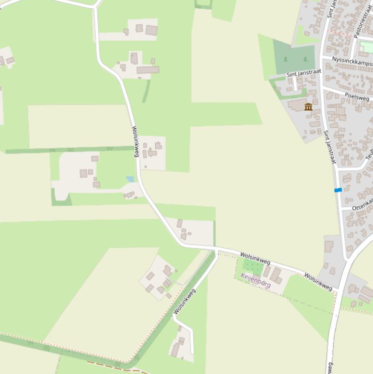 Kaart van de Wolsinkweg.