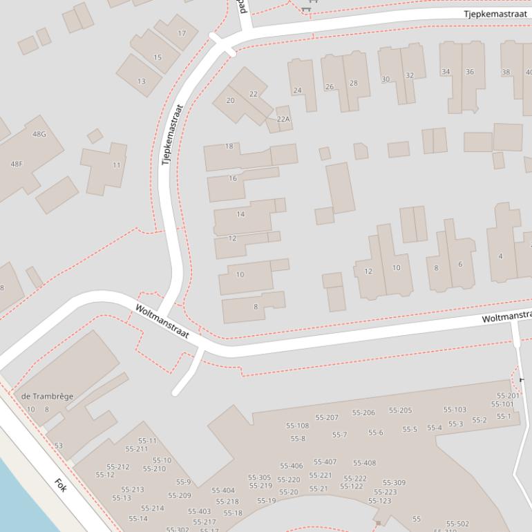 Kaart van de Woltmanstraat.