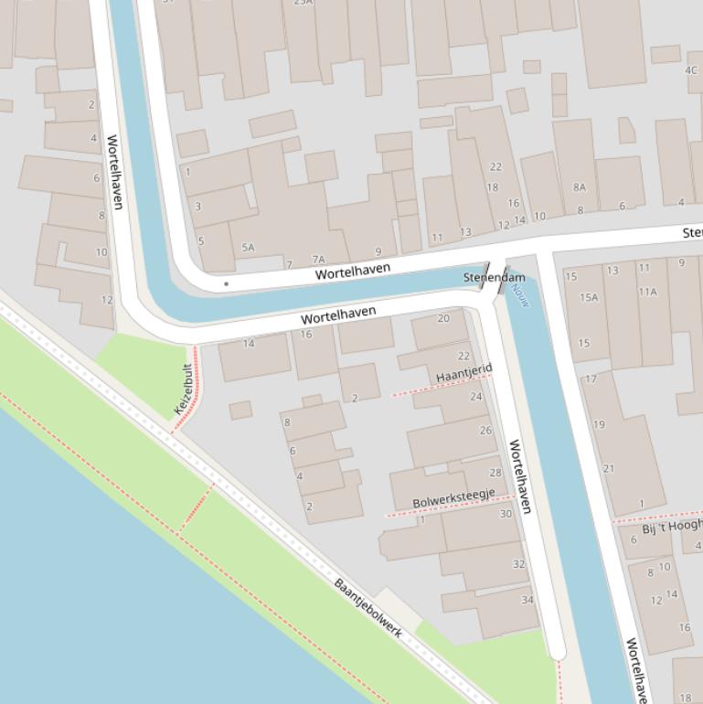 Kaart van de Wortelhaven.