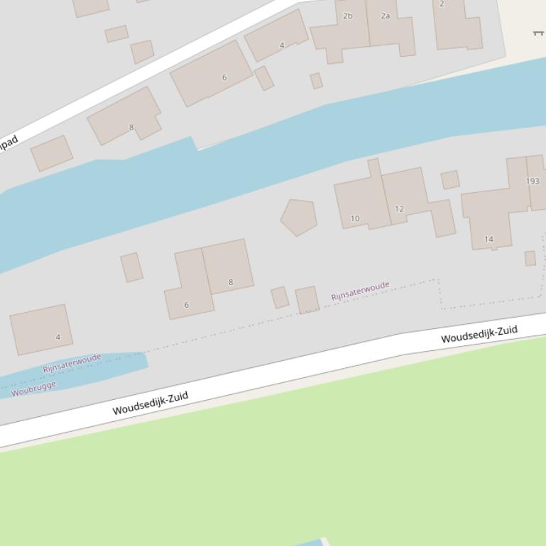 Kaart van  Woudsedijk-Zuid.