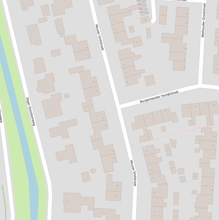 Kaart van de Wouter Smitstraat.