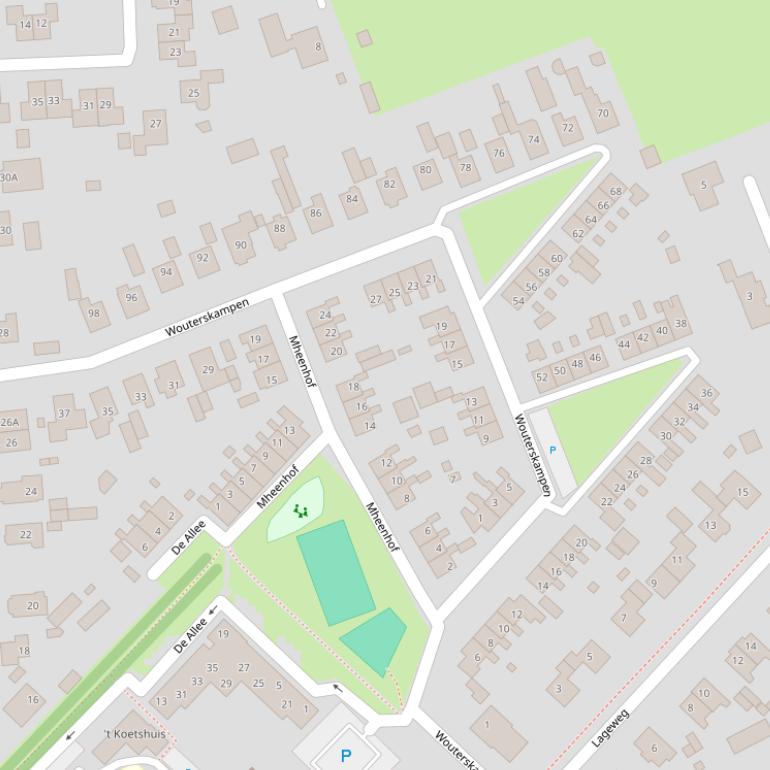 Kaart van  Wouterskampen.