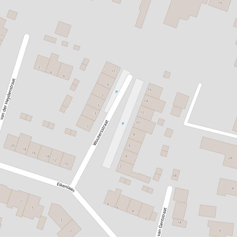 Kaart van de Woutersstraat.