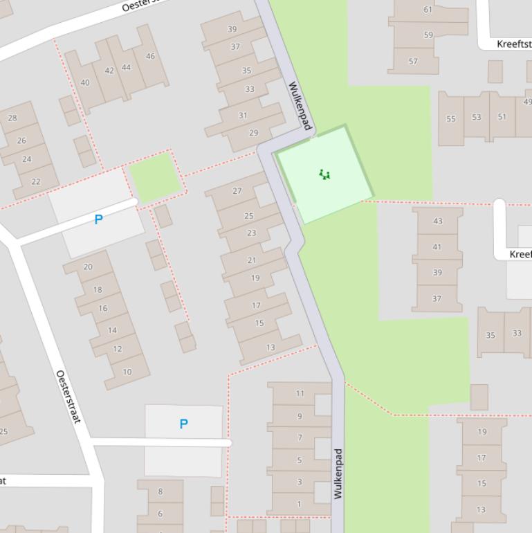 Kaart van het Wulkenpad.