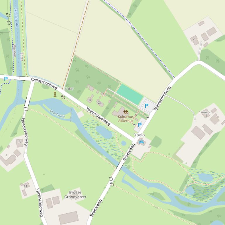 Kaart van de Ypeloschoolweg.