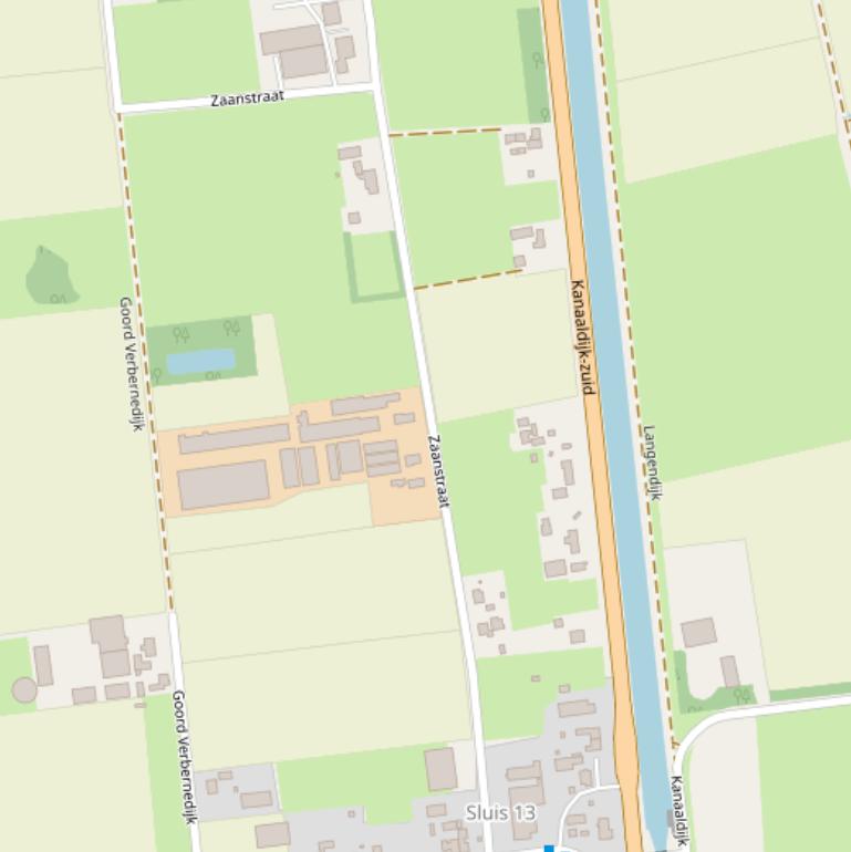 Kaart van de Zaanstraat.