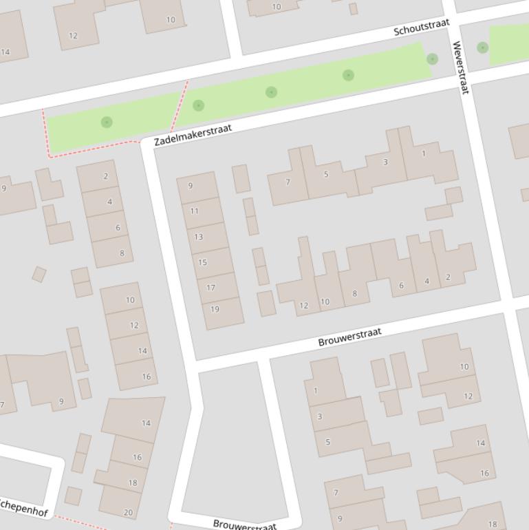 Kaart van de Zadelmakerstraat.