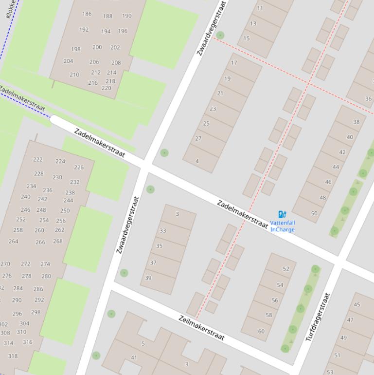 Kaart van de Zadelmakerstraat.