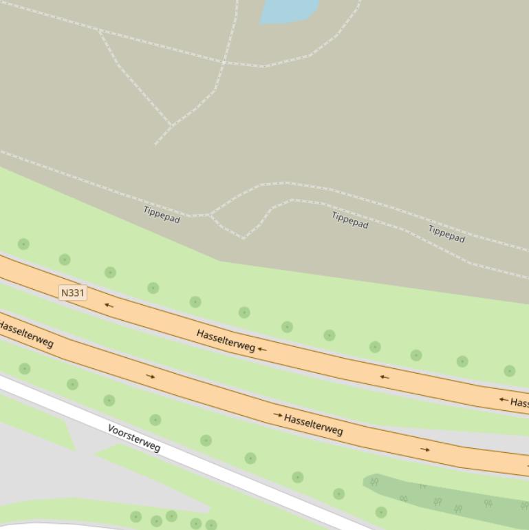 Kaart van het Zalkerdijkerpad.