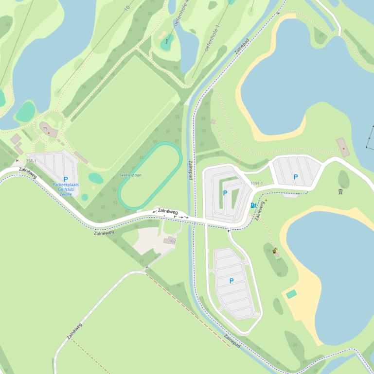 Kaart van de Zalnéweg.