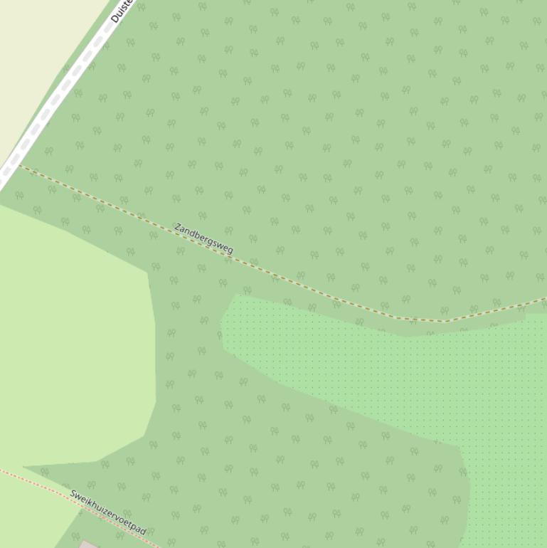 Kaart van de Zandbergsweg.