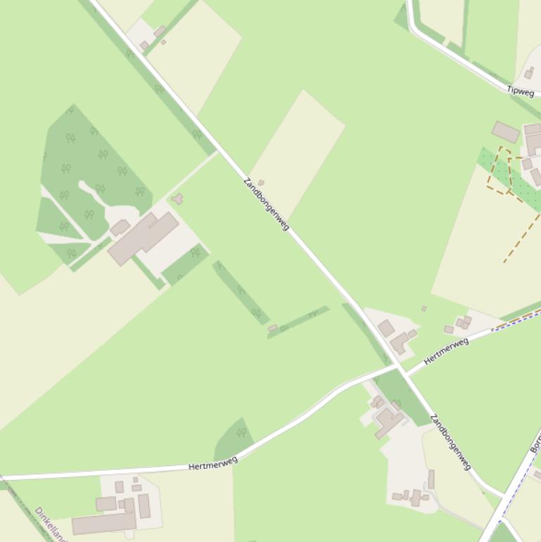 Kaart van de Zandbongenweg.