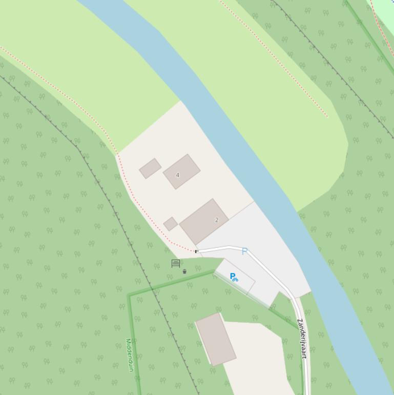 Kaart van  Zanderijvaart.