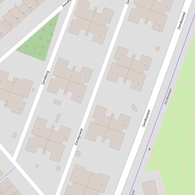 Kaart van  Zandgroeve.