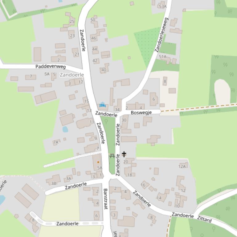 Kaart van  Zandoerle.