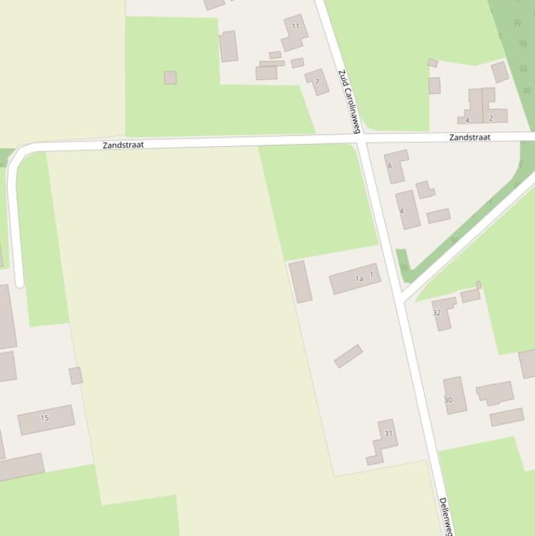 Kaart van de Zandstraat.