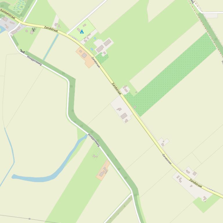 Kaart van de Zandstraat.