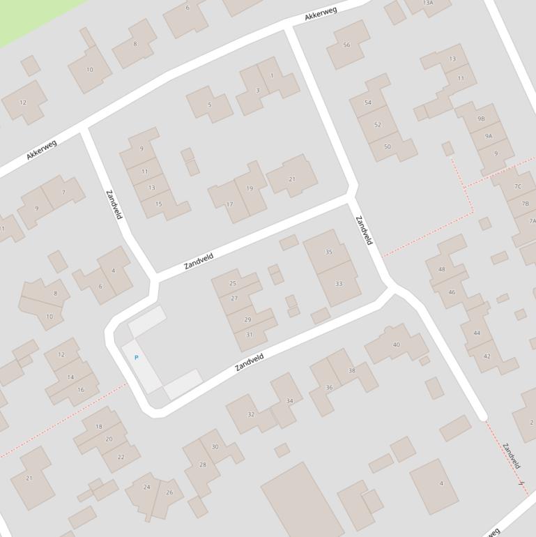 Kaart van het Zandveld.