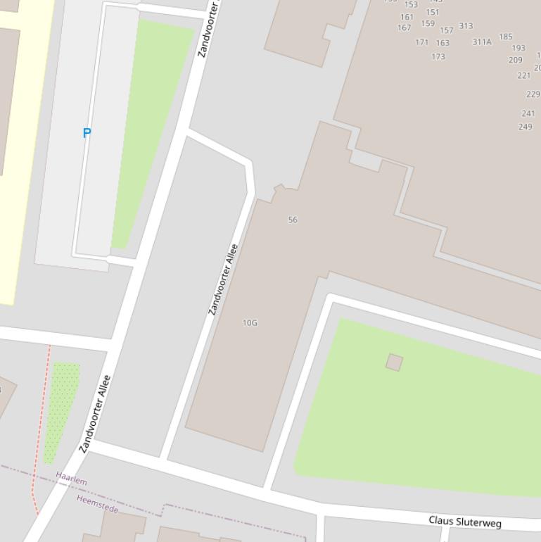 Kaart van  Zandvoorter Allee.