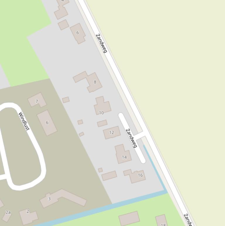 Kaart van de Zandweg.