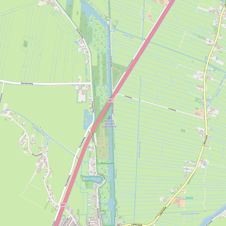 Kaart van de Zederikkade.