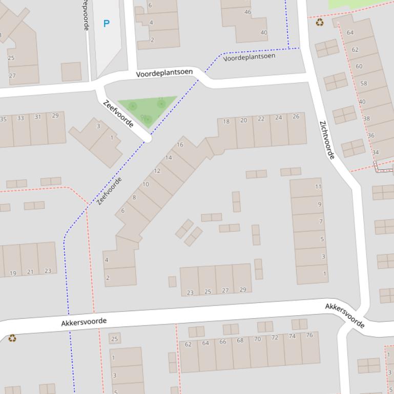 Kaart van  Zeefvoorde.