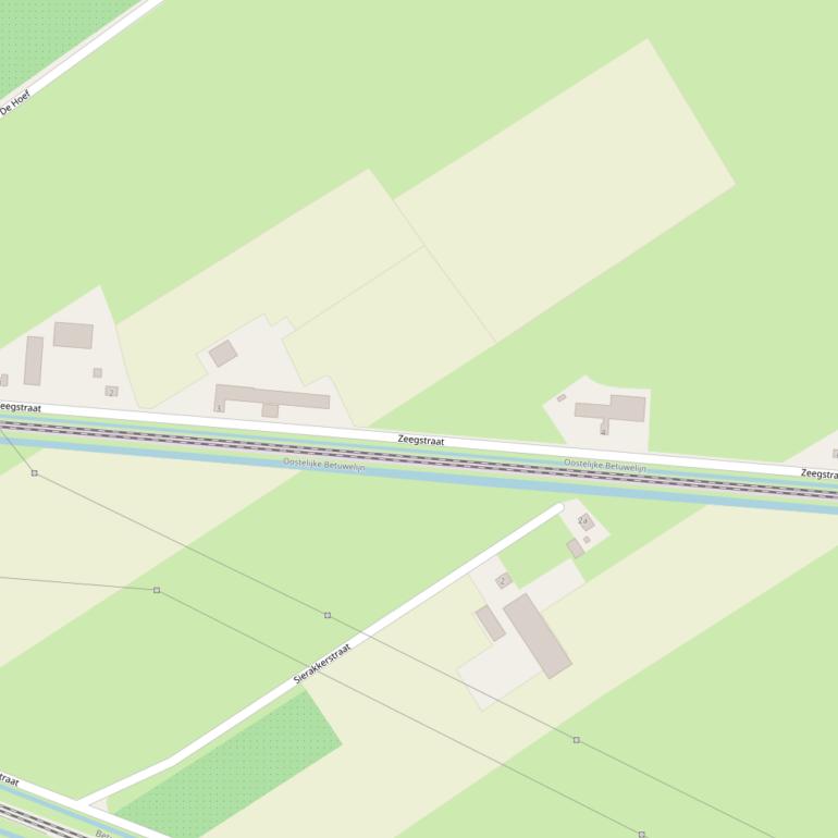 Kaart van de Zeegstraat.