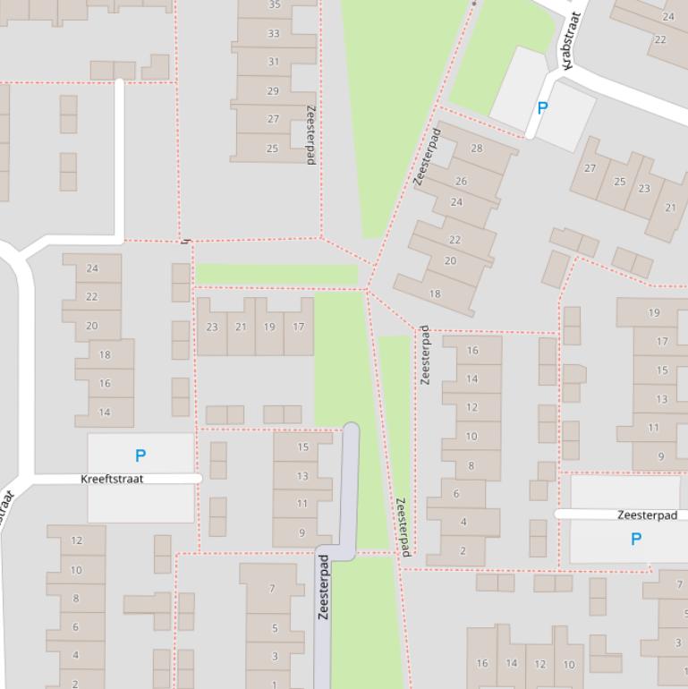 Kaart van het Zeesterpad.