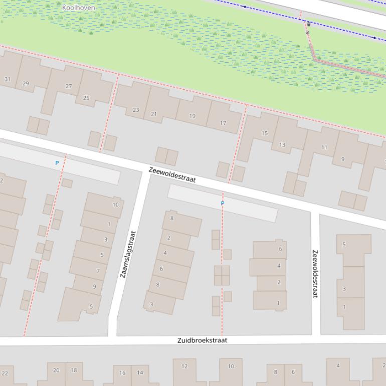 Kaart van de Zeewoldestraat.