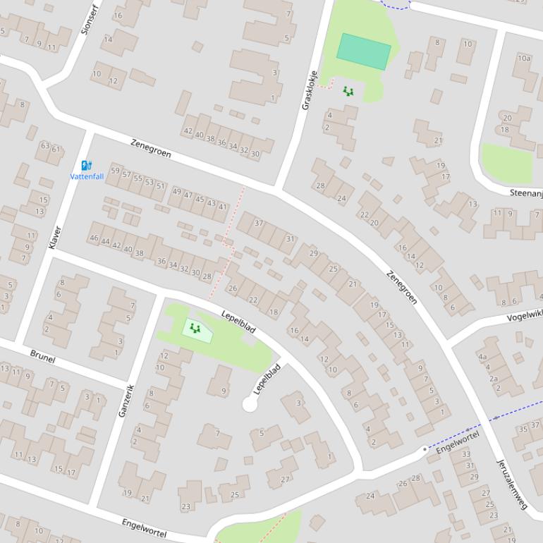 Kaart van  Zenegroen.