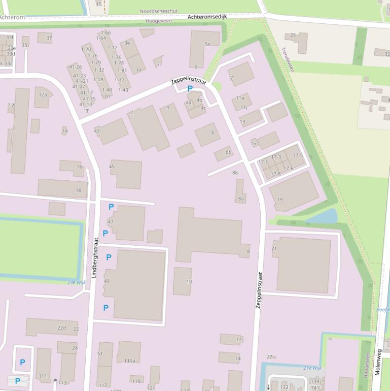 Kaart van de Zeppelinstraat.