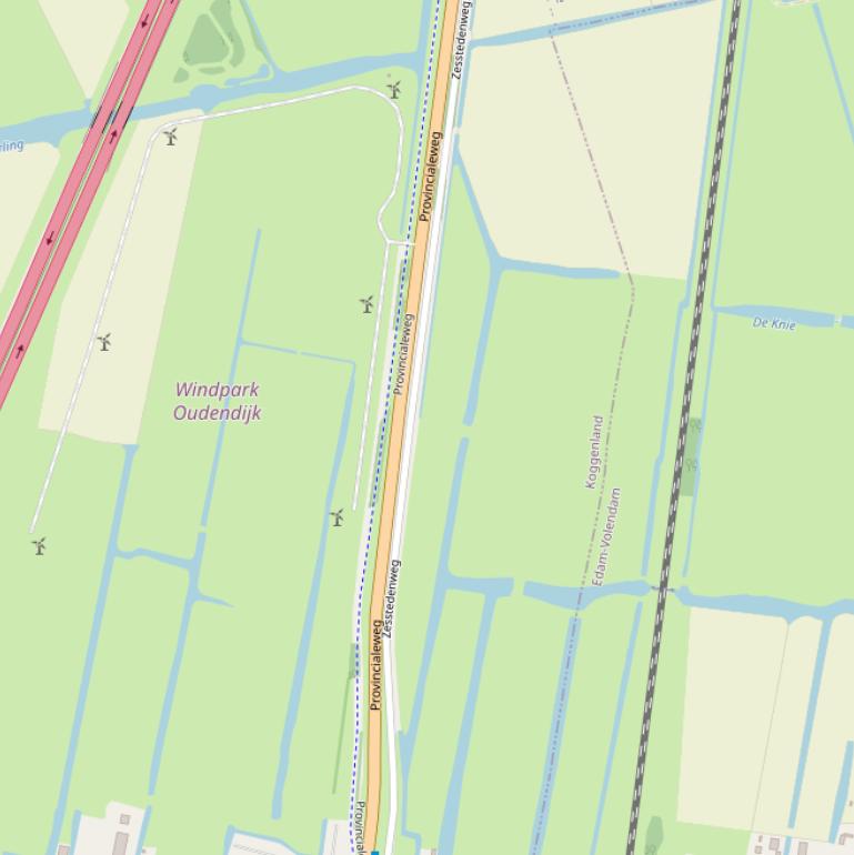 Kaart van de Zesstedenweg.