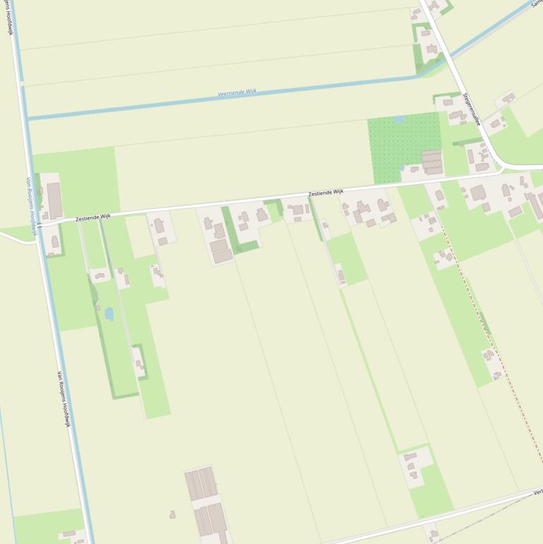 Kaart van  Zestiende Wijk.