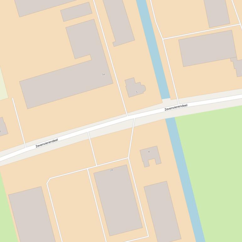 Kaart van  Zevenvierendeel.