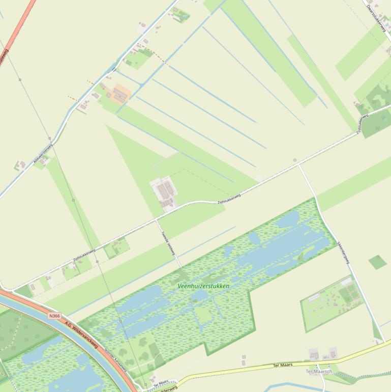 Kaart van de Zijdstukkerweg.