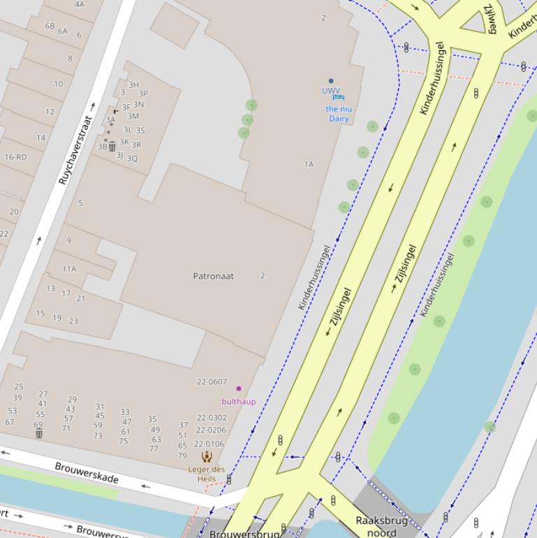 Kaart van de Zijlsingel.