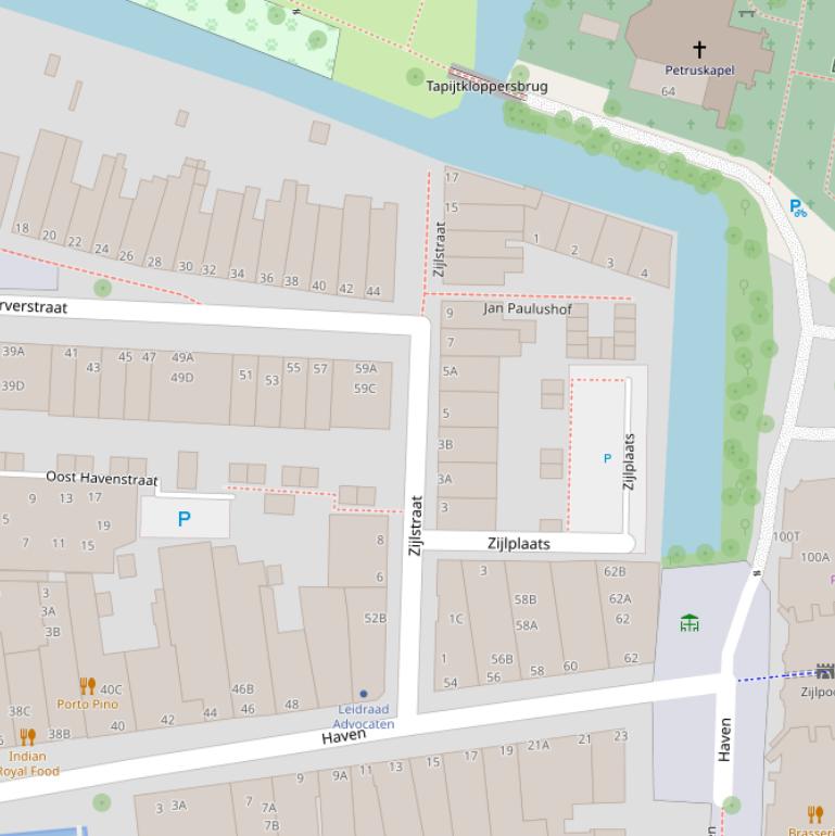 Kaart van de Zijlstraat.