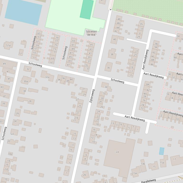 Kaart van de Zijlstraweg.