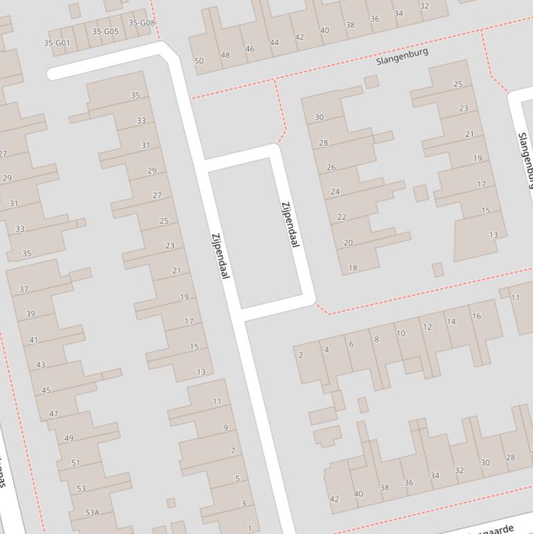 Kaart van  Zijpendaal.