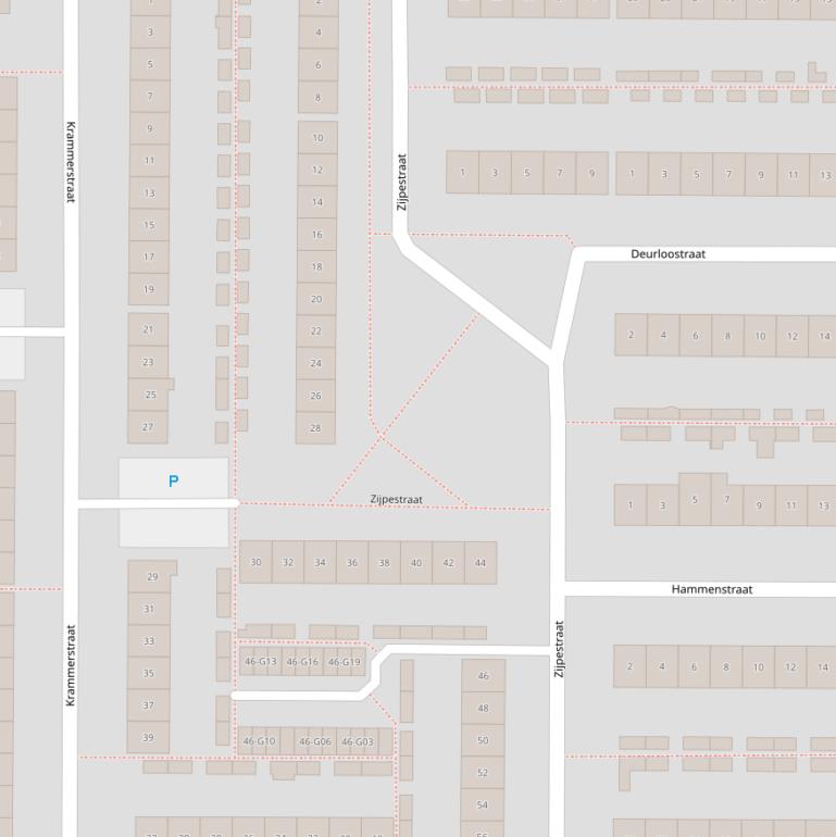 Kaart van de Zijpestraat.