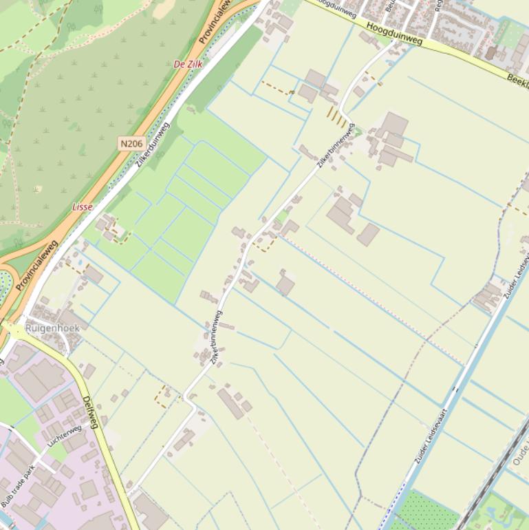 Kaart van de Zilkerbinnenweg.